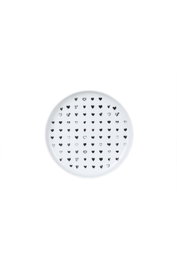 Hermia NNMOD19DUS4885736 Juego para Servir Pasteles de Porcelana Blanco y Negro Apto Microondas y Lavavajillas